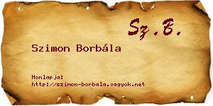 Szimon Borbála névjegykártya