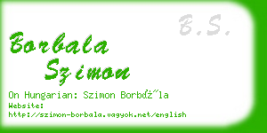 borbala szimon business card